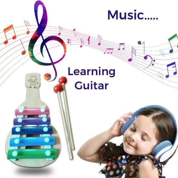 Toodles Learnings Craft Guitar Shaped Xylophone, Musical Toy for Kids: - Perfect for Mini Musicians - Image 7