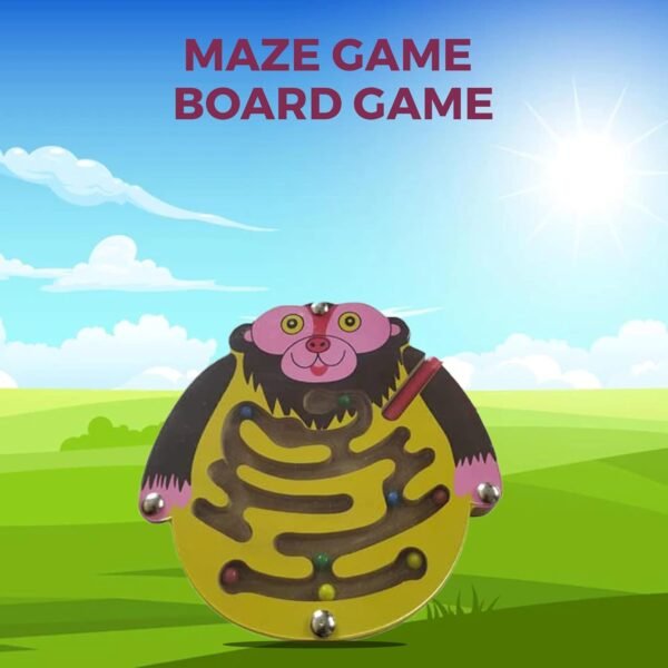 Toodles Learnings Maze Game Toys Round Wooden Labyrinth Maze Toys Brain Teaser Puzzle Game | e Learning Toys for Birthday/Return Gifts Board Puzzle Toys - Indoor Gifts Kids & Children Gifts - Image 6