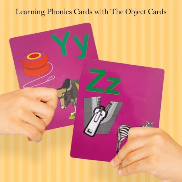 Toodles Learning Phonics Cards with The Object Cards Learning Toys Kids, Educational Toddlers Toys, Preschool Montessori Toys and Birthday Gift for Kids - for Gifting - Image 4