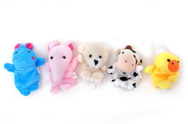 Toodles Learning Animals Finger Puppet Toys - 5 Pieces Soft Toy Assortment for Kids, Perfect for Imaginative Play and Early Learning - Image 3