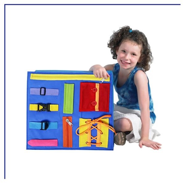 Toodles Learnings Fine Motor Skills Toy with Zippers & Buckles Develop Fine for Kids (2-5 Years) Multicolor - Image 5