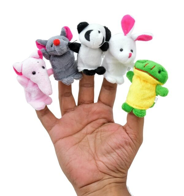 Toodles Learning Animals Finger Puppet Toys - 5 Pieces Soft Toy Assortment for Kids, Perfect for Imaginative Play and Early Learning - Image 6