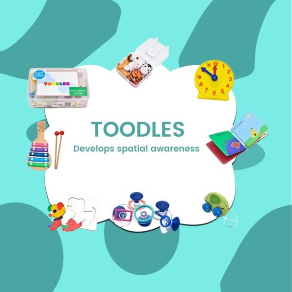 Toodles Learnings Mother Toodler Kit Toy Skill Developmental Kids Toy Shape Stamps Water Books Pull Toy Washable Car Puzzles Finger Puppets Musical Instrument for 0 to 1.5 Year's Kid - for Gifting - Image 4