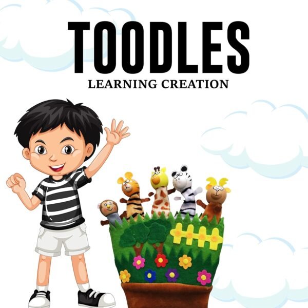 Toodles Learning Animal Hand Glove Puppet Set - 5 Adorable Puppets for Kids' Imaginative Play and Learning - Image 4