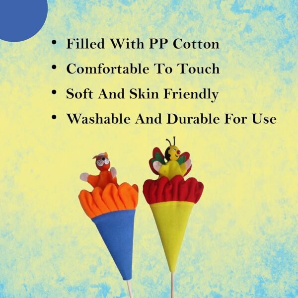 Toodles Learning Stick Puppets Set of 2 pcs | Storytelling Puppets for Kids Puppets for Kids | Puppet Toy | Puppets for Kids Educational Puppets for Kid's Learning - Image 4