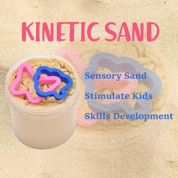 Toodles Learnings Kinetic Sand Activity Play Set Natural Kinetic Sand Play Set Beach Kit for Kids, Craft Art Soft Sand Clay Toys for Kids, Boys & Girls with Mould Toys - Image 5