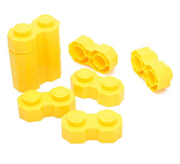 TOODLES Learning Big Sized Blocks Set - A Yellow Building and Construction Toy for Boys and Girls, Perfect for Creative Play and Learning (Blue)
