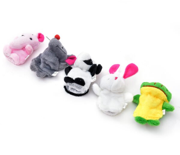 Toodles Learning Animals Finger Puppet Toys - 5 Pieces Soft Toy Assortment Multicolor for Kids, Cute Perfect for Imaginative Play and Early Learning - Image 5