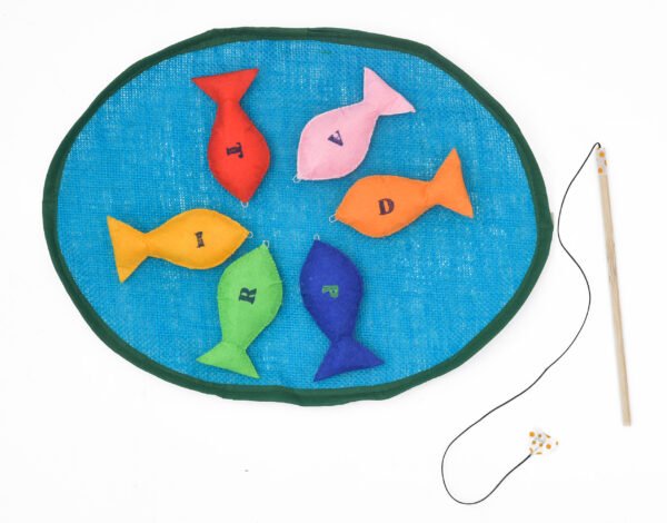 TOODLES Learning Fishing Game for Kids - Fish-Shaped Pond Board Game with 6 Fishes and - Fun and Educational Indoor Toy for Boys and Girls