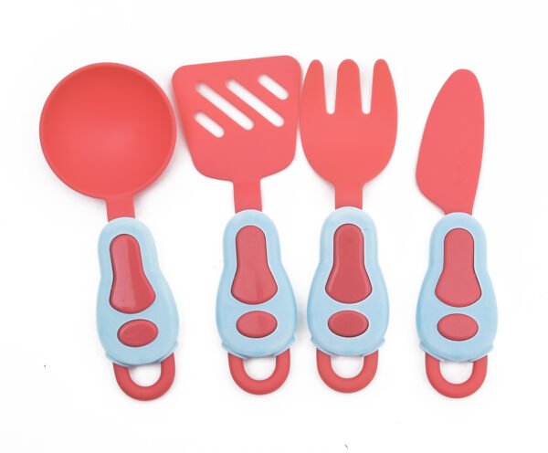 TOODLES Kids Play Kitchen Set -16-Piece Colourful Plastic Utensils and Cookware, Pretend Play Cooking Toy Set for Children, Safe and Durable Kitchen Accessories - Image 4