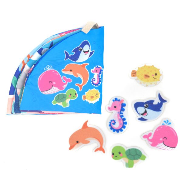 Marine Friend Book with Dolphin, Shark, Turtle, Jellyfish, and Pufferfish Soft Toys, Set of 6 (Marine Book)