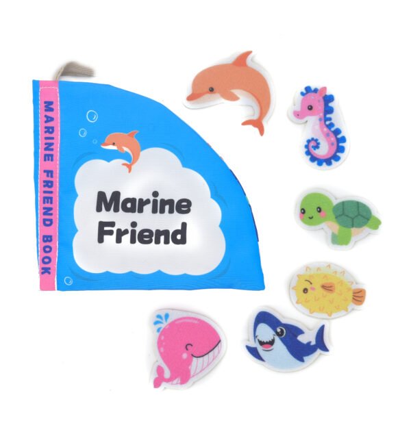 TOODELS Birds Friend Book with Dolphin, Shark, Turtle, Jellyfish, and Pufferfish Soft Toys, Set of 6 (Birds Book) - Image 5