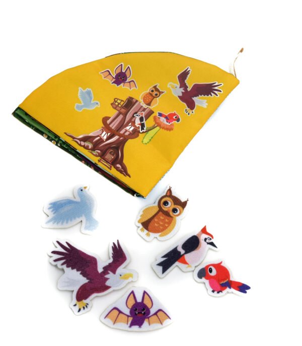 TOODELS Birds Friend Book with Dolphin, Shark, Turtle, Jellyfish, and Pufferfish Soft Toys, Set of 6 (Birds Book) - Image 4