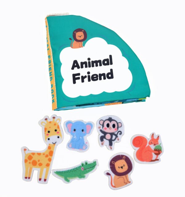 TOODLES Animal Pals Soft Toy and Book Set - 6 Adorable Figures Including Monkey, Elephant, Lion, Crocodile, and Squirrel