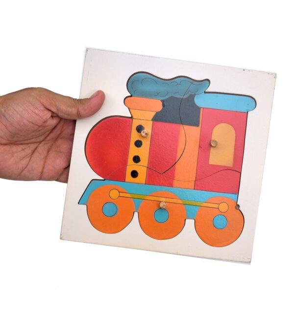 TOODLES Colourful Wooden Toy Train Puzzle, Multicolour - Image 2
