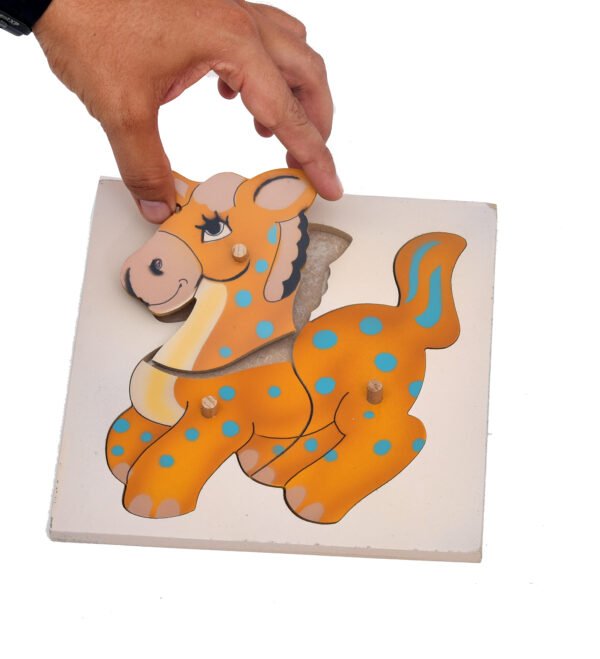 TOODLES Decorative Plush Toy, Orange Spotted Horse Puzzle, 24 cm x 18 cm - Image 2