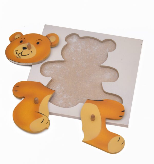 TOODLES Wooden Bear Family Mix-and-Match Puzzle - Image 2
