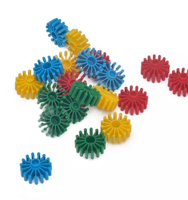 TOODLES Colourful Plastic Circle Shaped Star Links, Assorted Colours, Pack of 20 - Image 5