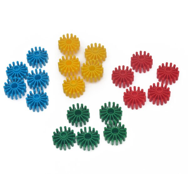 TOODLES Colourful Plastic Circle Shaped Star Links, Assorted Colours, Pack of 20 - Image 6