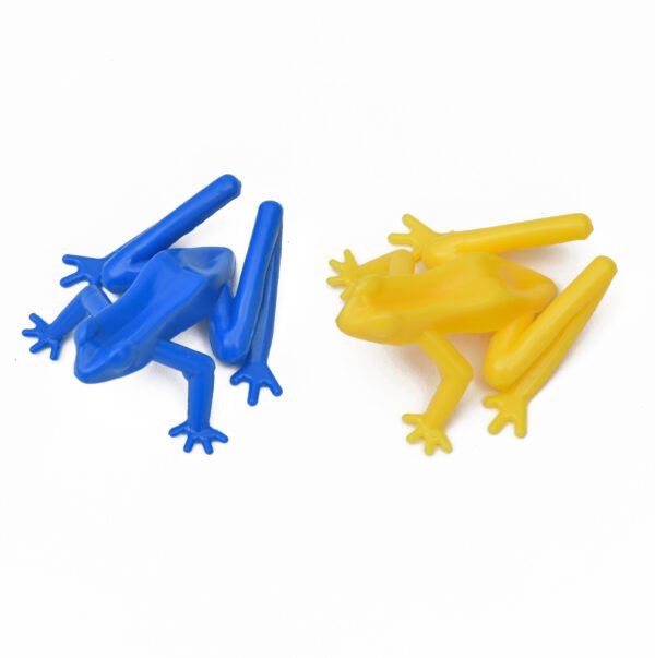 TOODLES Plastic Toy Frog Figures Set - Blue and Yellow Frogs with Moulding Machine for Creative Play - Image 3